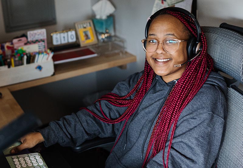 Lifetime customer service representative speaking with customer on the phone.