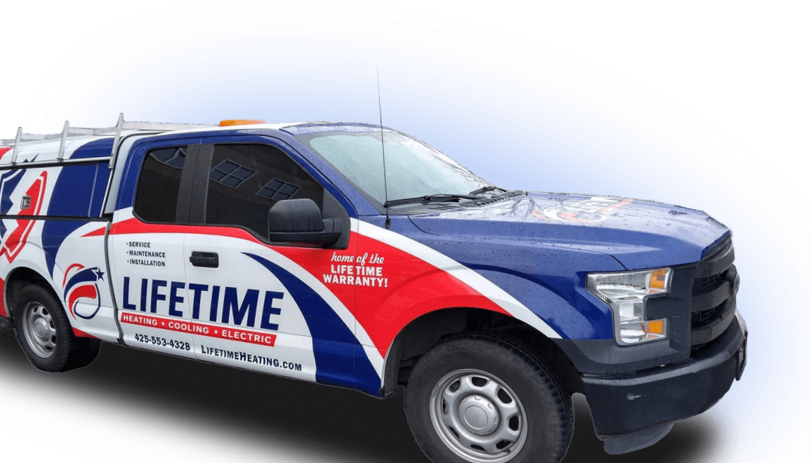 Lifetime Heating, Cooling & Electric Finance truck.