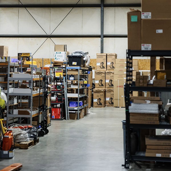 Lifetime Heating, Cooling, Plumbing & Electric warehouse.