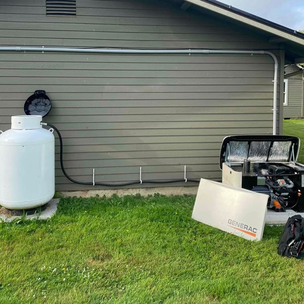 Generac generator outside of residential home.